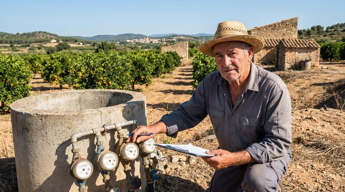 President d'una comunitat de pous compartits gestionant la xarxa d'aigua al Baix Ebre